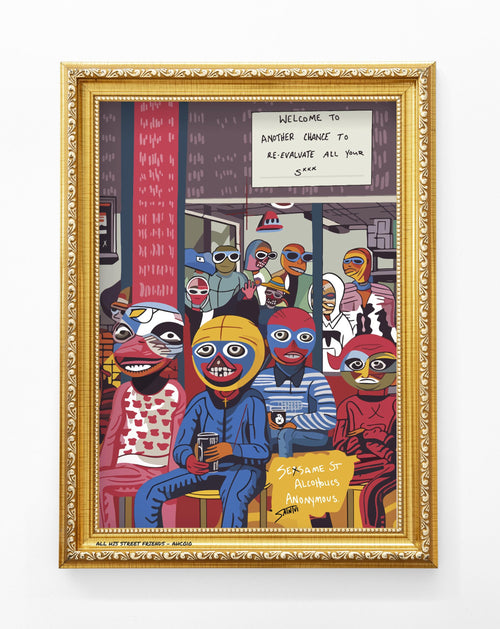 35″ x 50″ All His Street Friends